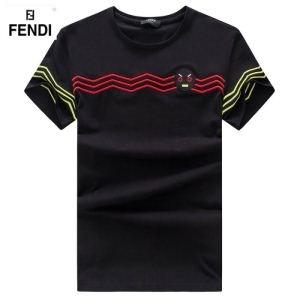 フェンディ tシャツ 激安 FENDI お買い得 通気性 滑らか綿麻素材 きれいＴシャツ 半袖 ブラック、ホワイト、赤色