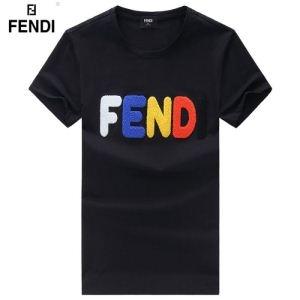 激安大特価得価爽やか吸汗速乾夏Tシャツ男性トップスブラックホワイトイエローグレーFENDIフェンディ スーパー コピー