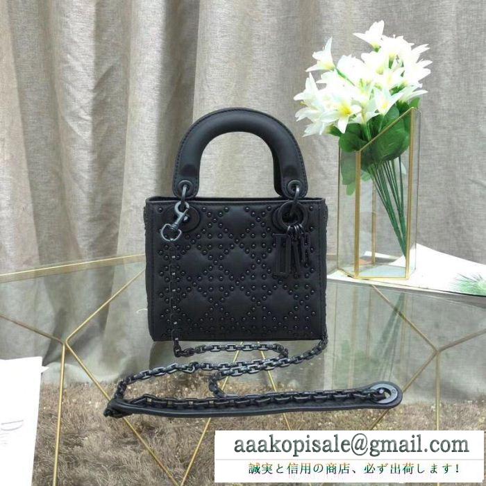 大人気の定番モデル dior ディオール mini lady dior ultra black bag レディース トートバッグ スーパーコピー ブラック