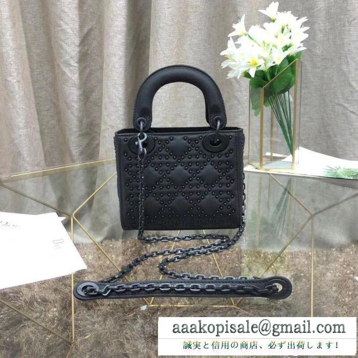 大人気の定番モデル dior ディオール mini lady dior ultra black bag レディース トートバッグ スーパーコピー ブラック