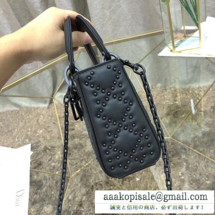 大人気の定番モデル dior ディオール mini lady dior ultra black bag レディース トートバッグ スーパーコピー ブラック