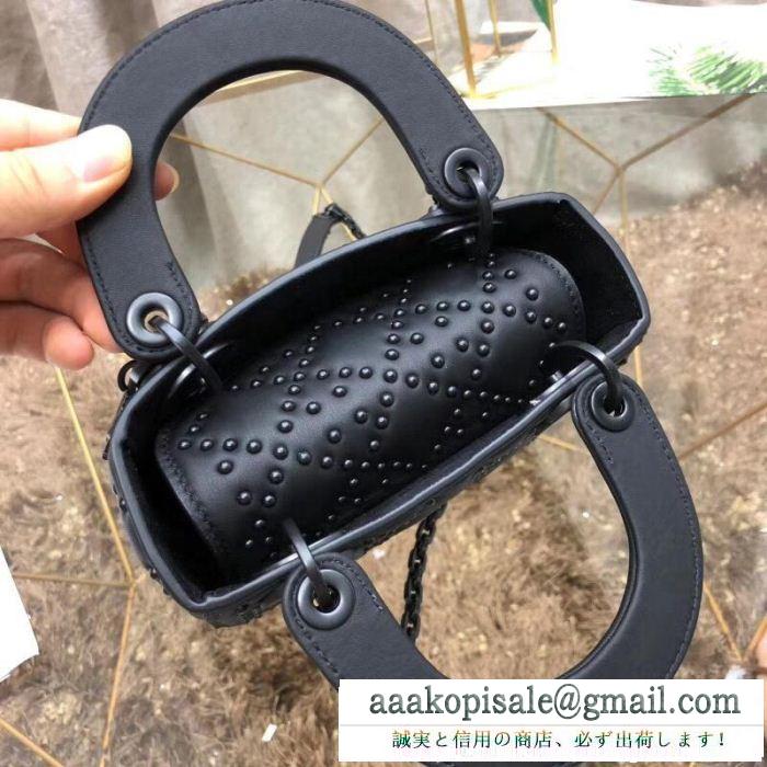 大人気の定番モデル dior ディオール mini lady dior ultra black bag レディース トートバッグ スーパーコピー ブラック