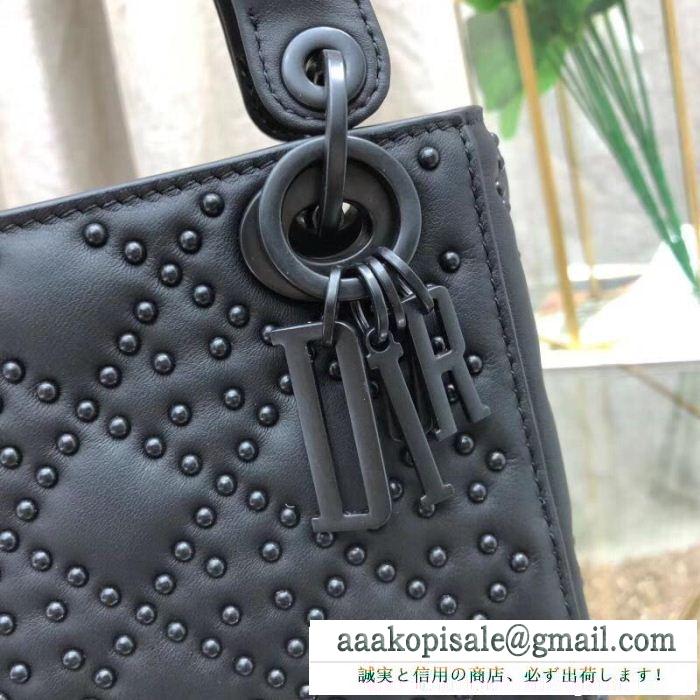 大人気の定番モデル dior ディオール mini lady dior ultra black bag レディース トートバッグ スーパーコピー ブラック