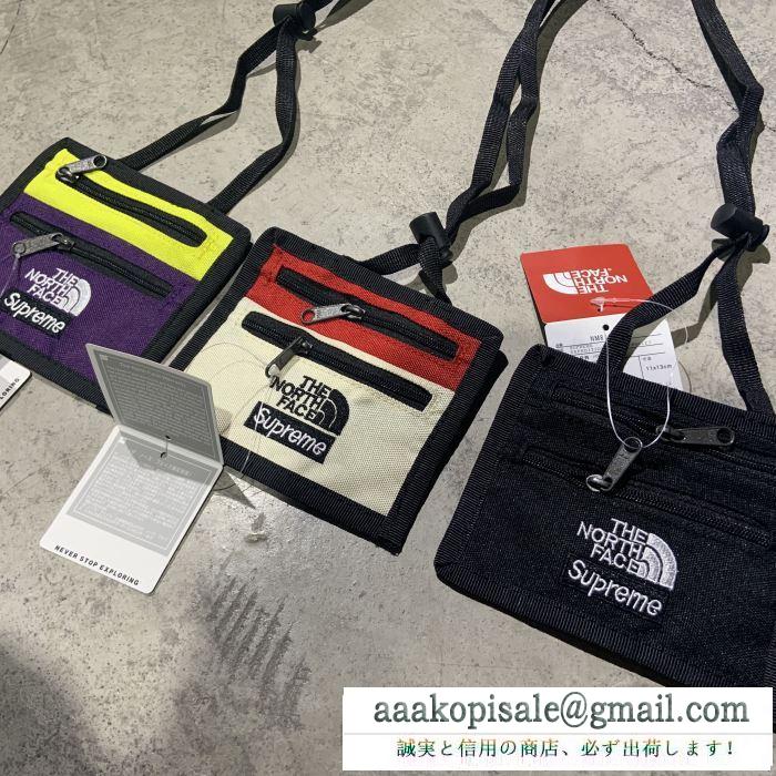 ファッション感度の高い2019トレンドショルダーバッグ 3色可選 supreme tnf expedition travel wallet