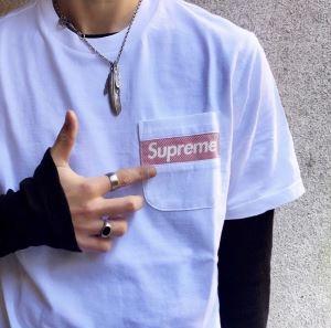 Supreme 19SS Mesh Stripe Pocket Tee Box logo 爆発的な人気 Tシャツ/半袖 2色可選着やすい色味_シュプリーム SUPREME_ブランド コピー 激安(日本最大級)