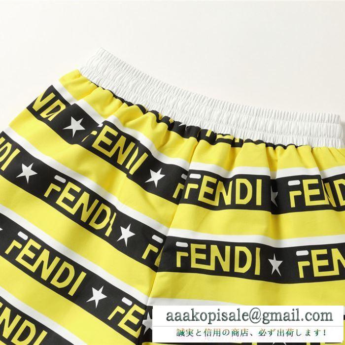 注目ブランドスタイル良く見せ  フェンディ FENDI  ブランド ジーンズ  2019夏もゆったり着こなし