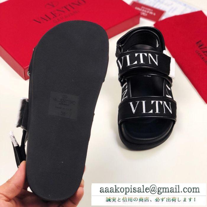 ヴァレンティノ サンダル レディース 今季で一番入手困難の限定アイテム コピー valentino vltn ブルー ブラック 最低価格