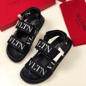 ヴァレンティノ サンダル レディース 今季で一番入手困難の限定アイテム コピー VALENTINO VLTN ブルー ブラック 最低価格