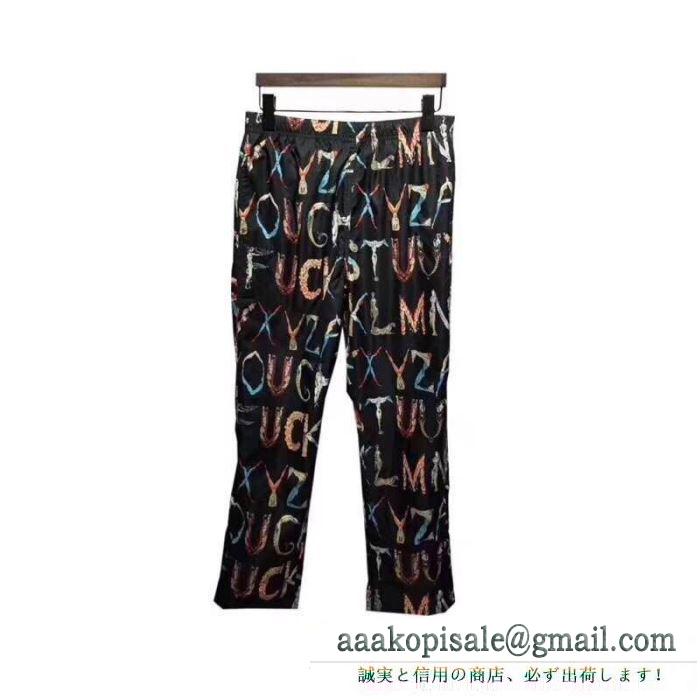 スエットパンツ 幅広い着ができる優れた 2019春夏は人気定番 upreme alphabet silk pant