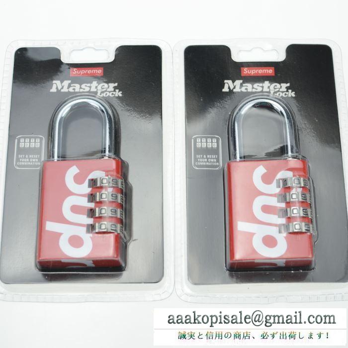 暗号錠 2色可選 厳選した supreme 19ss master lock numeric 流行スタイル2019春夏新作