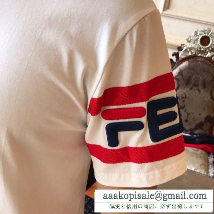 今年らしい優秀アイテム 半袖Tシャツ 2019年トレンド感が強い フェンディ FENDI 大人買いする方も多い 2色可選 今年らしく魅力的アップ