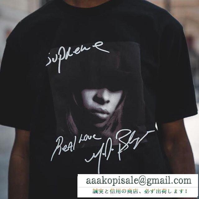 寒い季節にぴったり 4色可選 tシャツ/半袖 supreme 19fw mary.j blige tee 活躍するトレンドアイテム