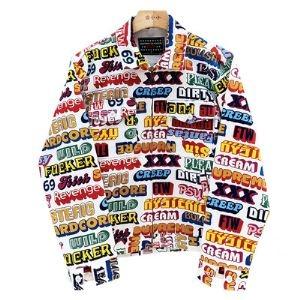 ブルゾン 気になる2019年秋のファッション Supreme x Hysteric Glamour textwork jacket 冬のマストアイテム 2色可選_シュプリーム SUPREME_ブランド コピー 激安(日本最大級)