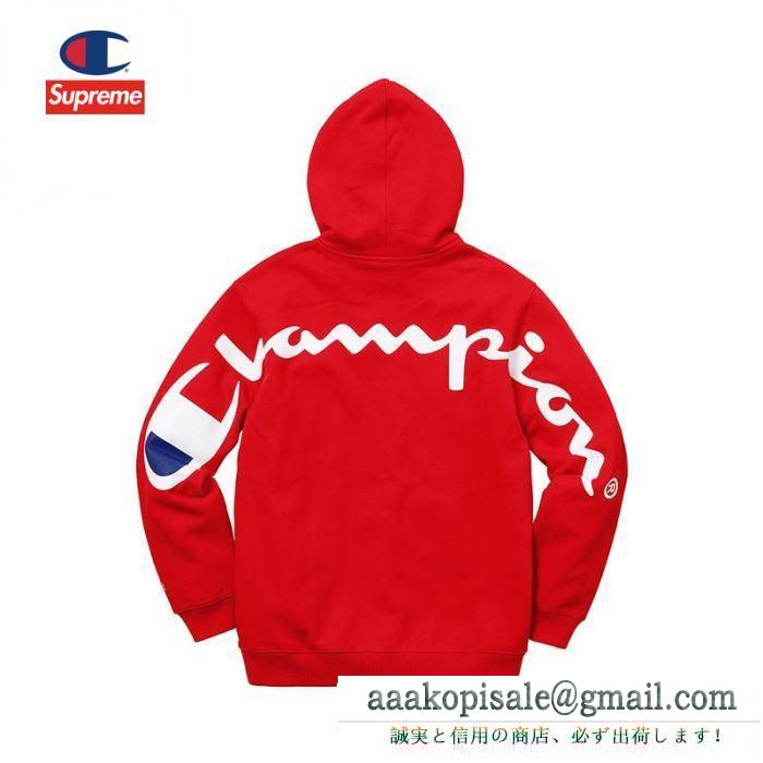 防寒とおしゃれを両立させるコーデ supreme x champion 19aw hooded sweatshirt 4色可選 パーカー トレンド入り確実最新コレクション