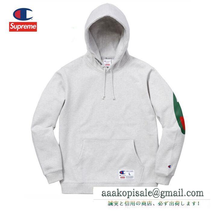 防寒とおしゃれを両立させるコーデ supreme x champion 19aw hooded sweatshirt 4色可選 パーカー トレンド入り確実最新コレクション