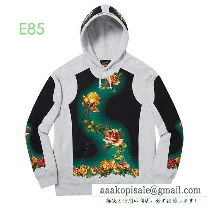 今シーズンもトレンド感溢れたコーデ supreme x jean paul gaultier floral print hooded sweatshirt 2色可選 パーカー