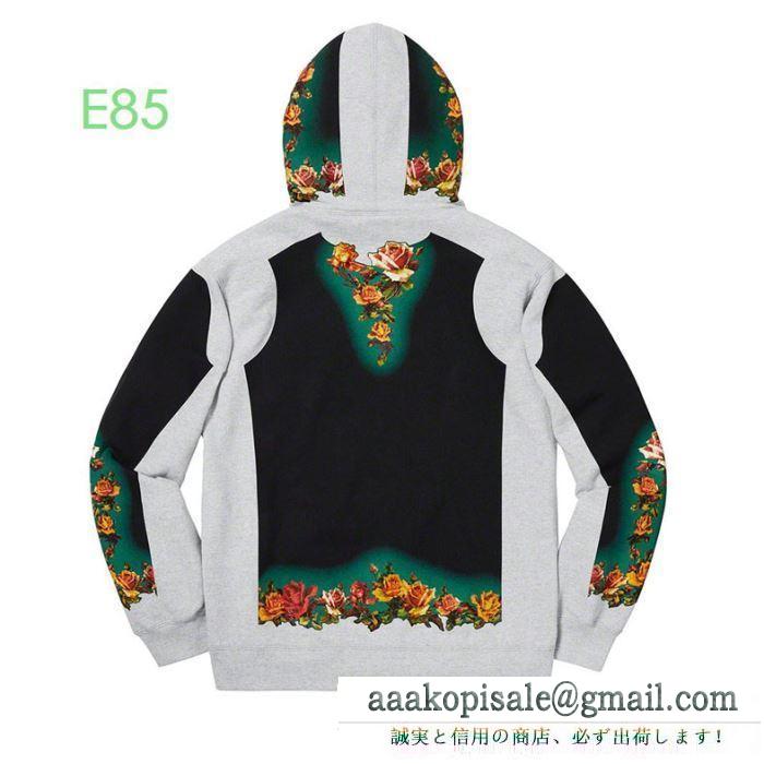 今シーズンもトレンド感溢れたコーデ supreme x jean paul gaultier floral print hooded sweatshirt 2色可選 パーカー