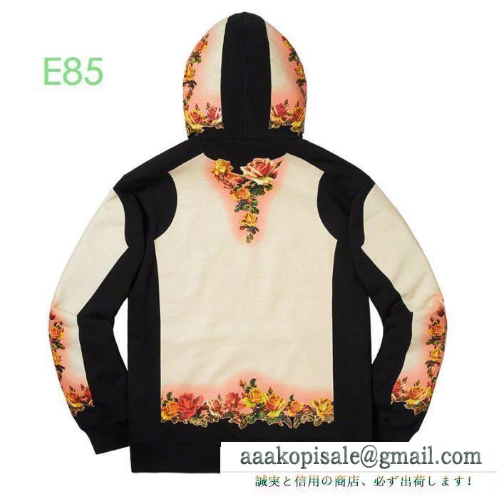 今シーズンもトレンド感溢れたコーデ supreme x jean paul gaultier floral print hooded sweatshirt 2色可選 パーカー