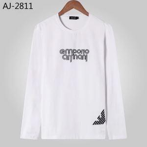 アルマーニ ARMANI 長袖Tシャツ 2色可選 秋冬ナチュ...