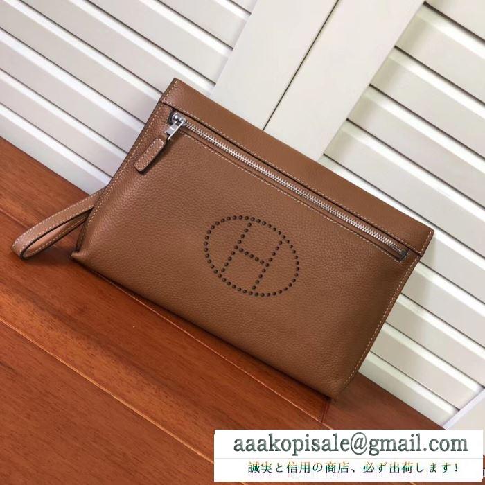 ポーチ  ナチュラルコーデに使いやすい エルメス hermes ふんわりまとって暖かお洒落 3色可選 ほっこりと温かみのある雰囲気に