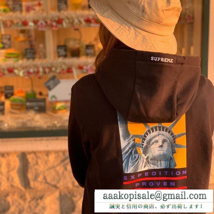 コレクション 2020 2色可選 supreme 19fw tnf statue of liberty hooded パーカー さりげなく華やかに