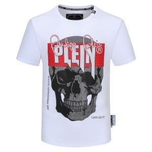 さりげなく華やかに 2色可選 半袖Tシャツ コーデに新しさが混在するフィリッププレイン PHILIPP PLEIN_フィリッププレイン PHILIPP PLEIN_ブランド コピー 激安(日本最大級)