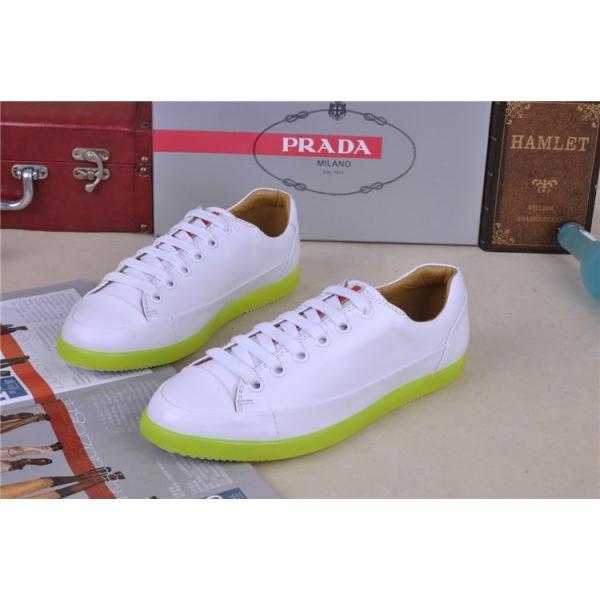 人気が爆発 2013-14秋冬新作 PRADA プラダ スニーカー 靴 WHITE_スニーカー、靴_メンズファッション_スーパーコピーブランド激安通販 専門店  