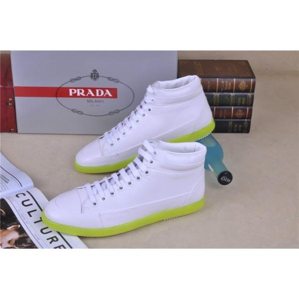 特選新作 2013-14秋冬 PRADA プラダ ショートブーツ 靴 WHITE_スニーカー、靴_メンズファッション_スーパーコピーブランド激安通販 専門店  