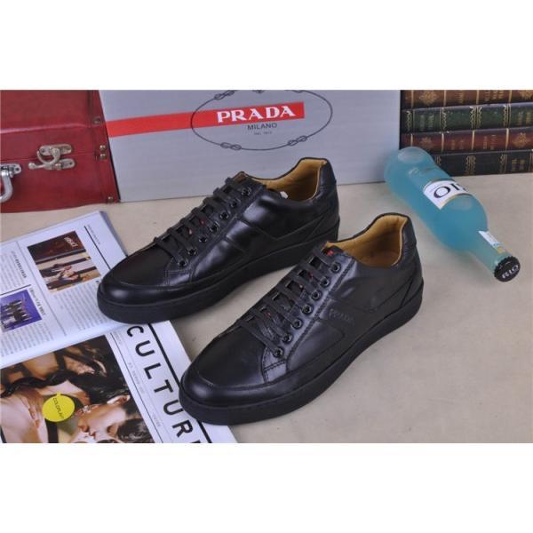 SALE開催 2013-14秋冬 PRADA プラダ カジュアルシューズ 靴 BLACK_スニーカー、靴_メンズファッション_スーパーコピーブランド激安通販 専門店  