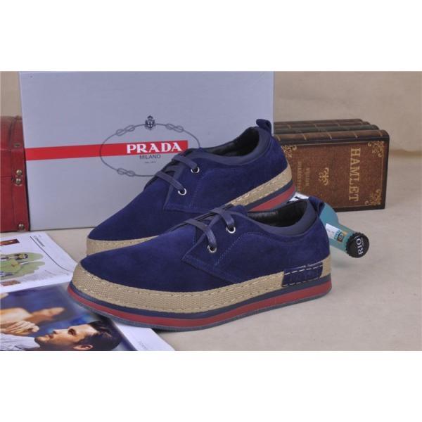 ★安心★追跡付 2013-14秋冬 PRADA プラダ デッキシューズ スエード 靴 NAVY_スニーカー、靴_メンズファッション_スーパーコピーブランド激安通販 専門店  