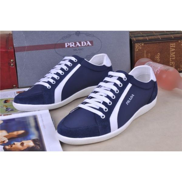 ★安心★追跡付 2013-14秋冬 PRADA プラダ スニーカー 靴 NAVY_スニーカー、靴_メンズファッション_スーパーコピーブランド激安通販 専門店  