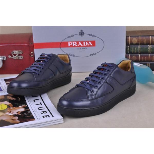 SALE開催 2013-14秋冬 PRADA プラダ カジュアルシューズ 靴 ネイビー_スニーカー、靴_メンズファッション_スーパーコピーブランド激安通販 専門店  