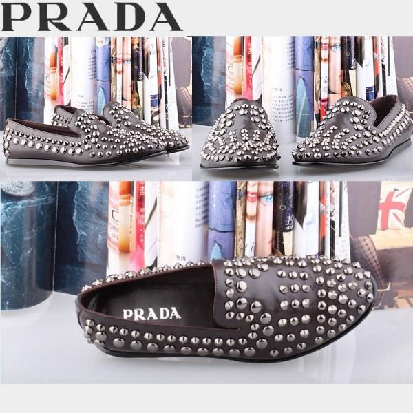 人気が爆発 2013-14秋冬 PRADA プラダ カジュアルシューズ 靴 スタッズ_スニーカー、靴_メンズファッション_スーパーコピーブランド激安通販 専門店  