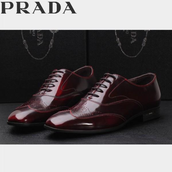 人気が爆発 2013-14秋冬新作 PRADA プラダ レザーシューズ靴 2色可選_ビジネスシューズ_メンズファッション_スーパーコピーブランド激安通販 専門店  