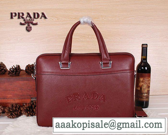 2014秋冬 美品！ prada プラダ メンズ用 手持ち&ショルダー掛け 8024-1