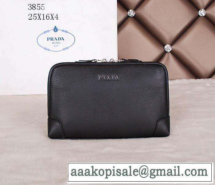 PRADA プラダ 大特価 2014 ファスナー開閉 財布メンズ 3855