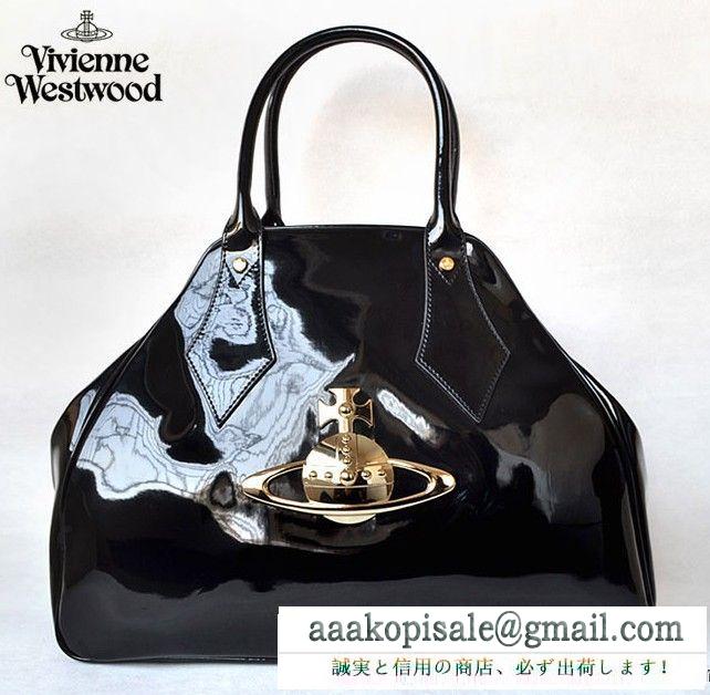 新作 上品な輝きを放つ形 海外セレブ愛用 ショルダートートハンドバッグ カバン Vivienne Westwood ヴィヴィアン ウエストウッド ブランド コピー 激安 日本最大級
