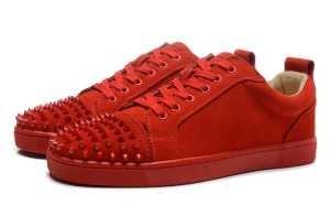 人気アイテム ルブタンルイスジュニアオルラートスパイクススエードスニーカーレッド　Louis Junior Orlato Spikes Louis Junior Orlato Spikes_クリスチャンルブタン CHRISTIAN LOUBOUTIN_ブランド コピー 激安(日本最大級)