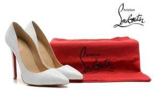 快適な履き心地クリスチャンルブタン靴レディースレザーパンプスCHRISTIAN LOUBOUTINハイヒールホワイト