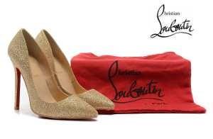 上品　Louboutin　Pigalle 120mm　クリスチャンルブタン ピガール　ゴールド　パンプス_クリスチャンルブタン CHRISTIAN LOUBOUTIN_ブランド コピー 激安(日本最大級)