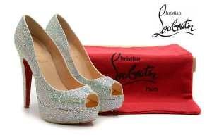 綺麗 ルブタン ペールレット スタッズ ピープトウ パンプス Louboutin Paillettes Strass 140mm Peep Toe_クリスチャンルブタン CHRISTIAN LOUBOUTIN_ブランド コピー 激安(日本最大級)