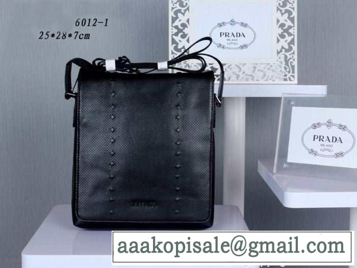 2014 美品！prada プラダ メンズ用 ショルダーバッグ 6012-1