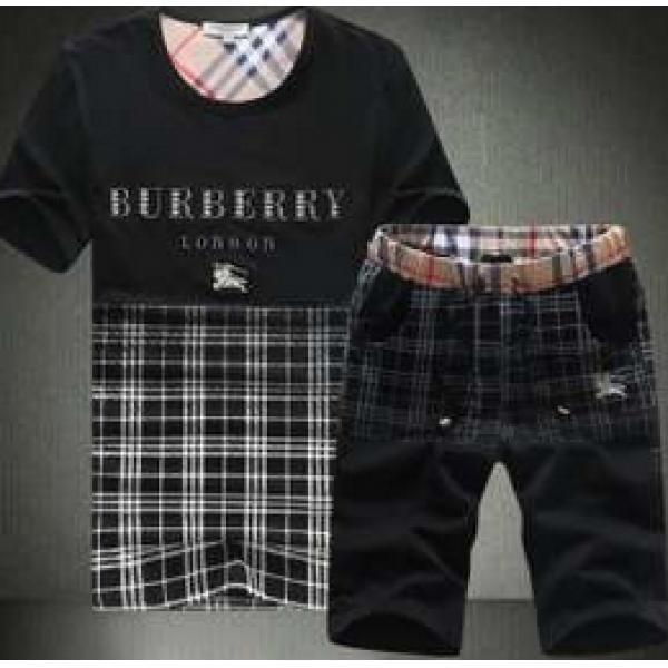 激安 ブランド　抜群の雰囲気が作れる! 2015 BURBERRY バーバリー 半袖Tシャツ 上下セット 2色可選_半袖Tシャツ_メンズファッション_スーパーコピーブランド激安通販 専門店  