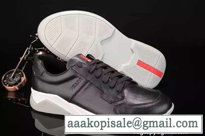 大人気　2015 PRADA プラダ スニーカー　抗菌 防臭加工 2色可選 