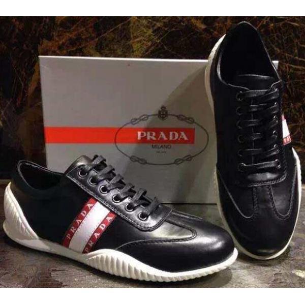 価格も手頃な PRADA プラダ 2015 高級感溢れるデザイン スニーカー 2色可選 軽量で疲れにくい_スニーカー、靴_メンズファッション_スーパーコピーブランド激安通販 専門店  