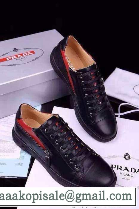 目玉のデザイン！ 2015 PRADA プラダ スニーカー 2色可選