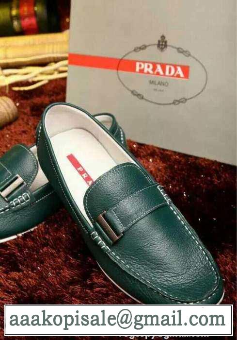 究極柔らかい質感 2015 個性派 PRADA プラダ ビジネスシューズ 革靴
