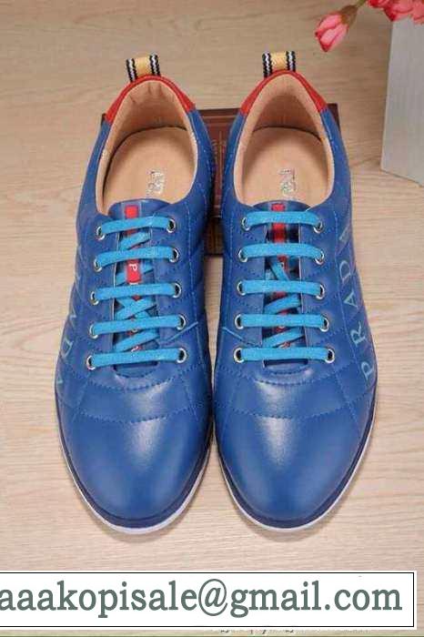 軽量化! 2015 PRADA プラダ スニーカー 軽量で疲れにくい 2色可選