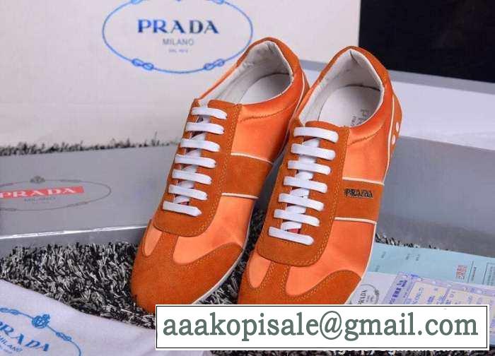 超目玉! 2015 PRADA プラダ ランニングシューズ 靴の滑り止め 3色可選