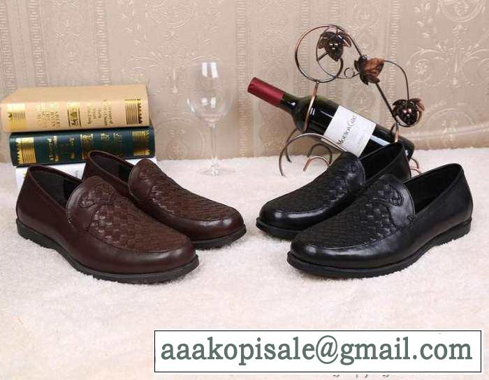 オシャレ感満点!  2015  ボッテガ ヴェネタ BOTTEGA VENETA ビジネスシューズ レザーシューズ靴 2色可選